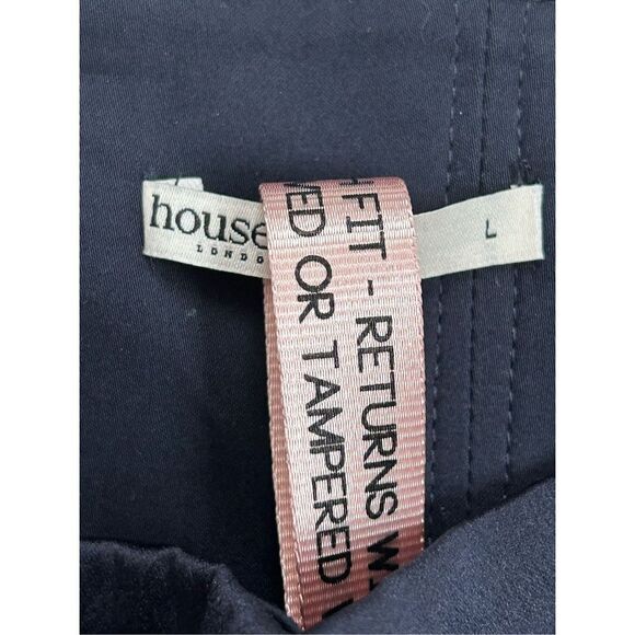 House of CB London Corset Lace Up Zip Back Stretch Navy Women's Size Large - Picture 7 of 9